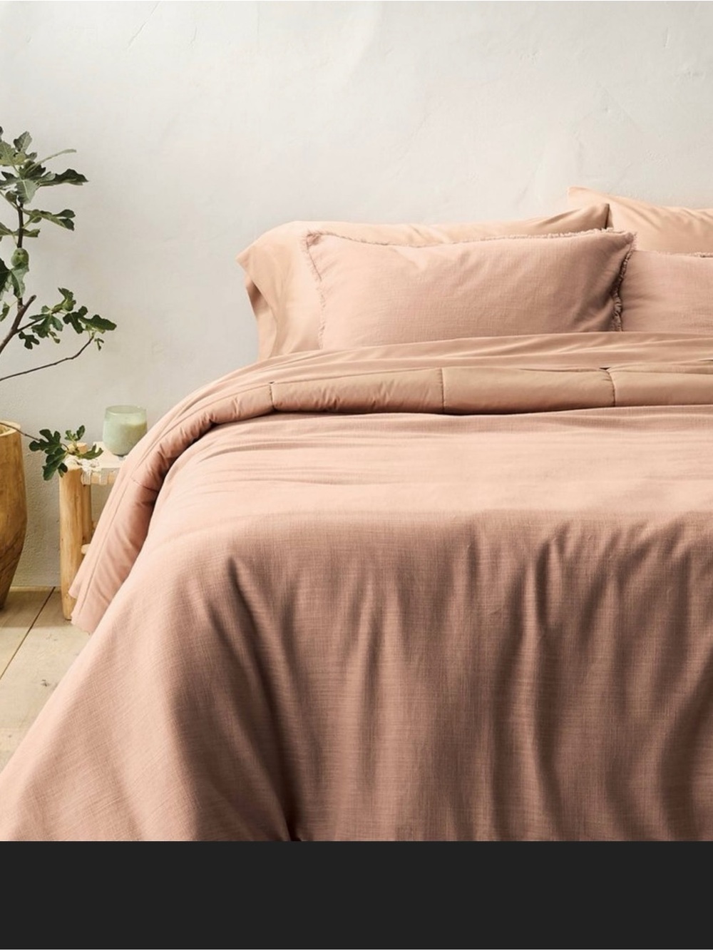 Casaluna Washed Cotton Comforter Set in Blush